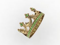 Jewellery ring crown 3D Model