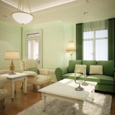 Living Room Interior 01 3D Model