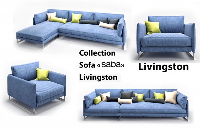 Collection Sofa Saba Livingston 3D Model