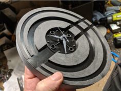 Modern quartz clock with magnetic mounts 3D Print Model