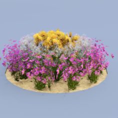 Flower Bed 01 3D Model