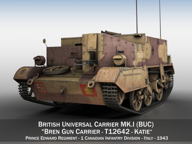 Bren Gun Carrier MKI – BUC – T12642 3D Model