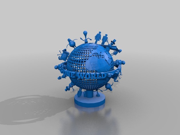 one world 3D Print Model