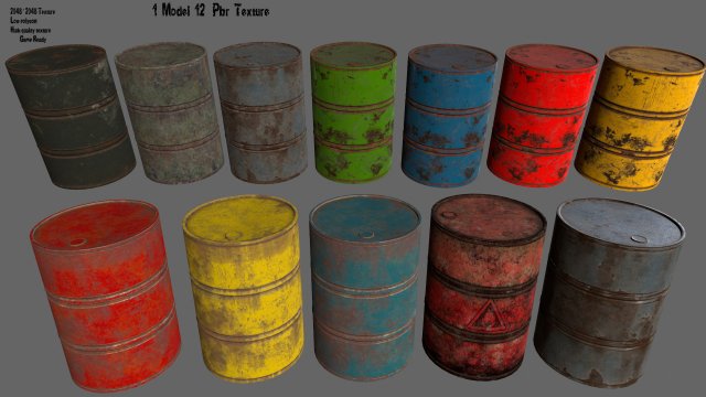 Barrel set 3D Model