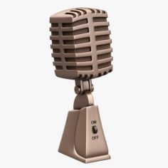 Retro Microphone 3D Model