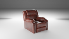 Slightly Worn-out Leather Chair – Game-VR Ready 3D Model