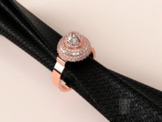 Womens diamond ring STL 3D Model