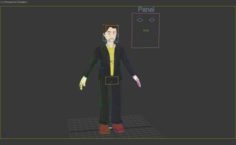 11 Cartoony characters rigged with 2d textures 3D Model