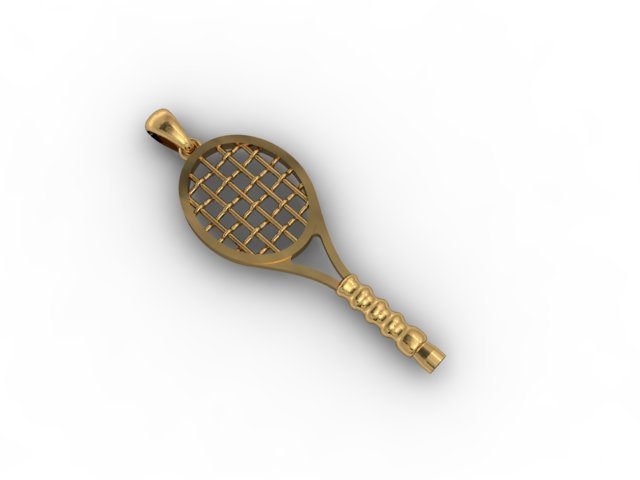 Tennis Racket pendant 3D Model
