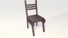 Wood chair Free 3D Model