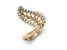 Jewellery ring leaf Free 3D Model