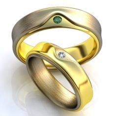 Wedding rings-SET 29 3D Model
