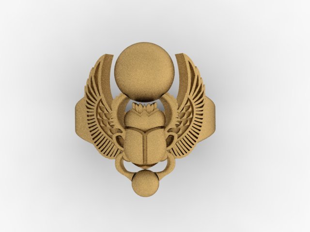 Scarab beetle ring 3D Model