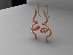 Twisted earring 3D Model