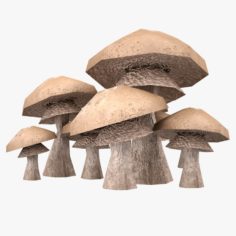 Lowpoly Mushrooms 02 3D Model
