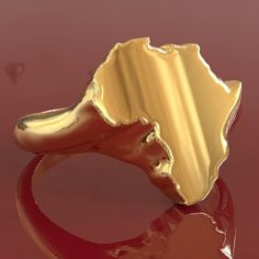 Africa mens ring 3D Model