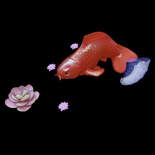 Koi						 Free 3D Model