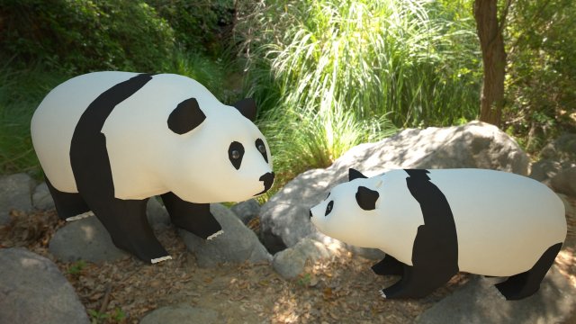 Panda low poly 3D Model
