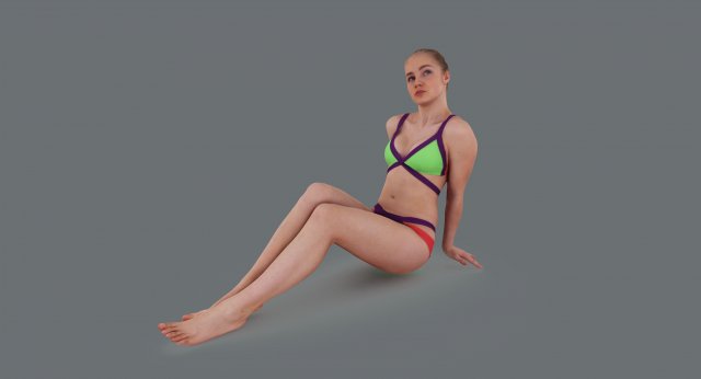 Beach Female 3D Model