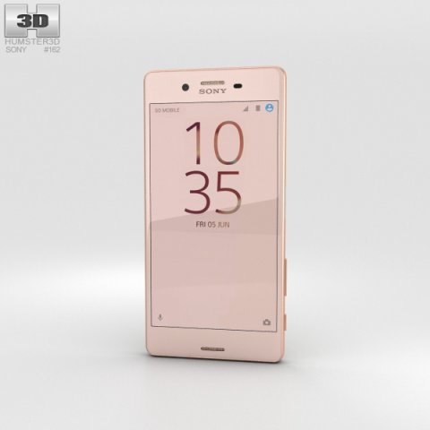 Sony Xperia X Performance Rose Gold 3D Model