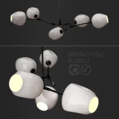 Branching bubble 5 lamps by Lindsey Adelman MILK BLACK 3D Model