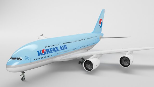 Airbus A380 – Korean Airlines 3D Model