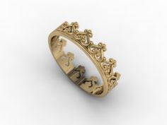 Jewellery ring crown Free 3D Model