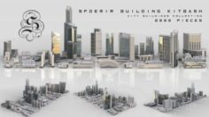 City Building Kitbash Collection 3D Model