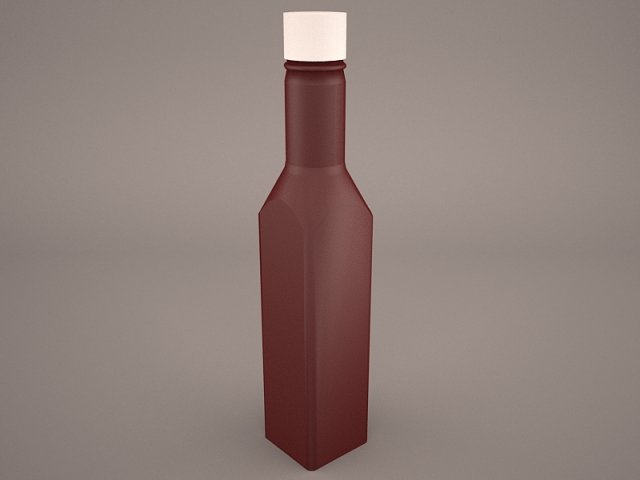 Bottle Steak Sauce 3D Model