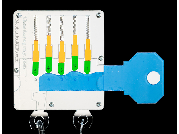 Pin-Tumbler Lock from MechanicalGIFs.com 3D Print Model