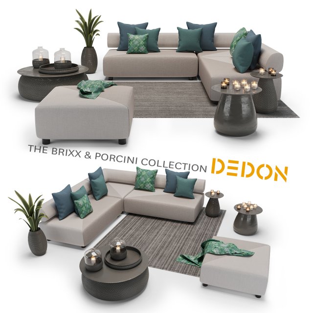 The Brixx Porcini collection – Dedon 3D Model