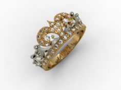Jewellery ring crown 3D Model