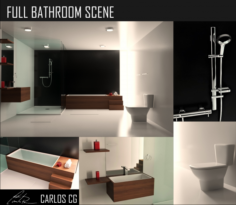 Bathroom Scene 3D Model