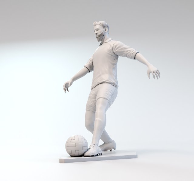 Footballer 03 Footstrike 01 STL 3D Model