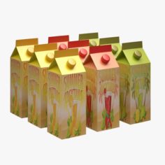 Fruit Juice Box 3D Model
