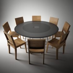 Dining Table with chairs 3D Model