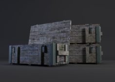Military boxes for AK-47 3D Model