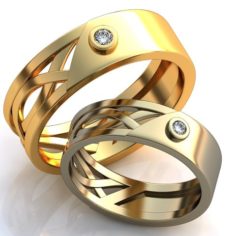Wedding rings-SET 35 3D Model