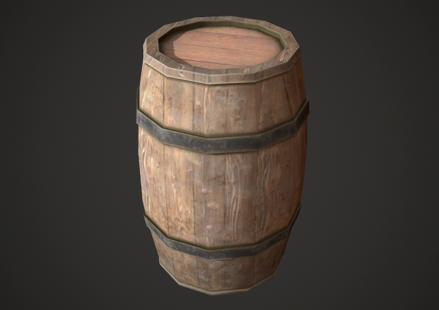 Barrel Low Poly 3D Model