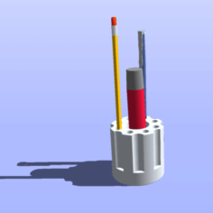 Pencil pot 3D Print Model
