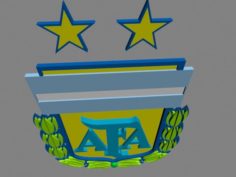 Argentina 3d logo of Football National Team 3D Model