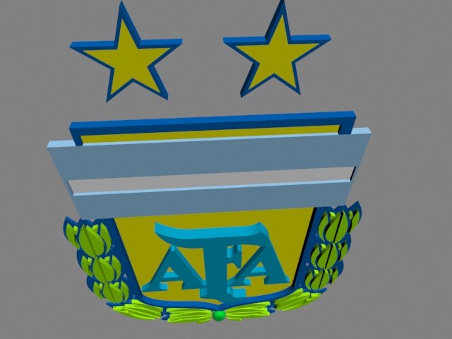 Argentina 3d logo of Football National Team 3D Model