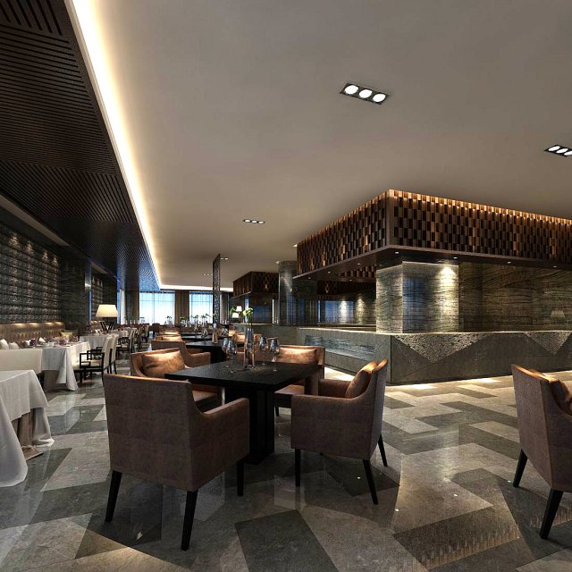 Business Restaurant – Coffee – Banquet 81 3D Model