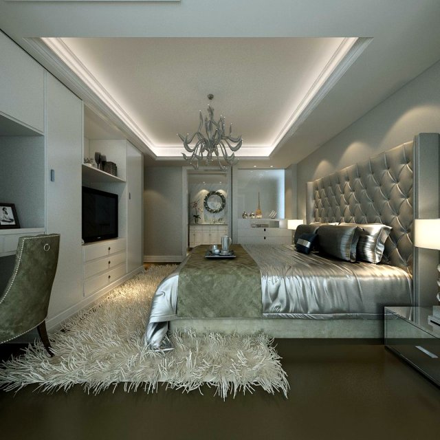 Beautifully stylish and luxurious bedrooms 103 3D Model