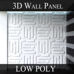 3D Wall Panel – LOW POLY – Bricks 3D Model