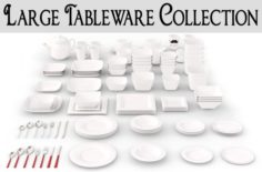 Large Tableware Collection – Plate Set 3D Model