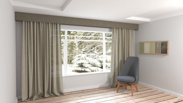 Modern Curtain 3D Model