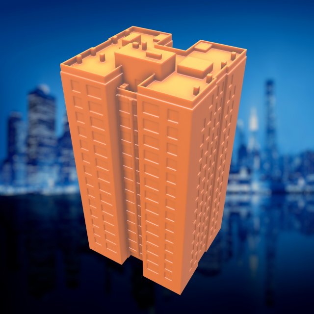 Generic City Building 01 3D Model