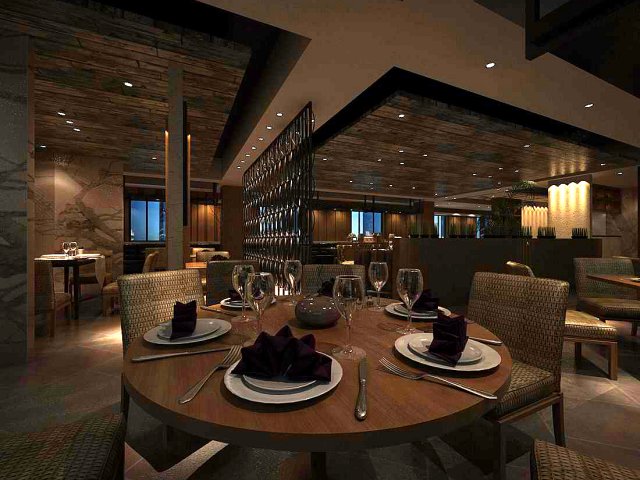 Business Restaurant – Coffee – Banquet 205 3D Model