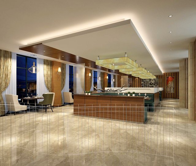 Business Restaurant – Coffee – Banquet 84 3D Model